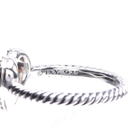 David Yurman Sterling Silver Diamond 10mm Open Heart Ring 53.1 6.5 5 of 9