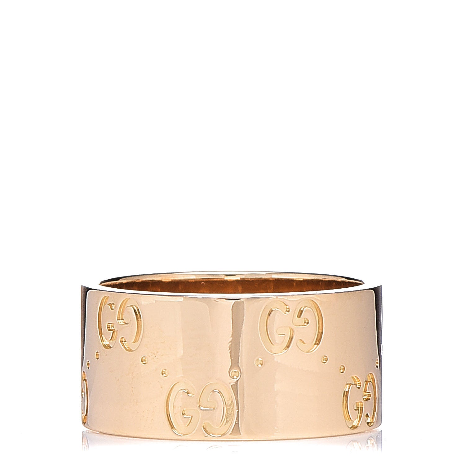 Gucci 18K Yellow Gold Icon Band Ring 5.5 50 1 of 7