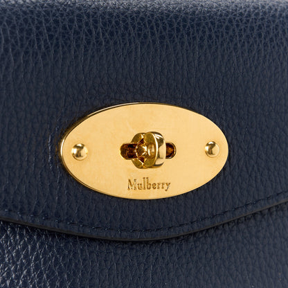 Mulberry Small Classic Grain Darley Cosmetic Pouch Navy 8 of 11