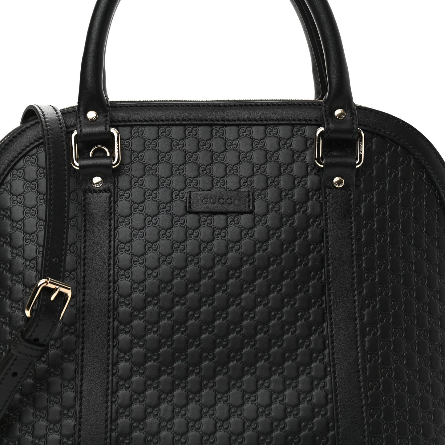 Microguccissima Medium Dome Bag Black