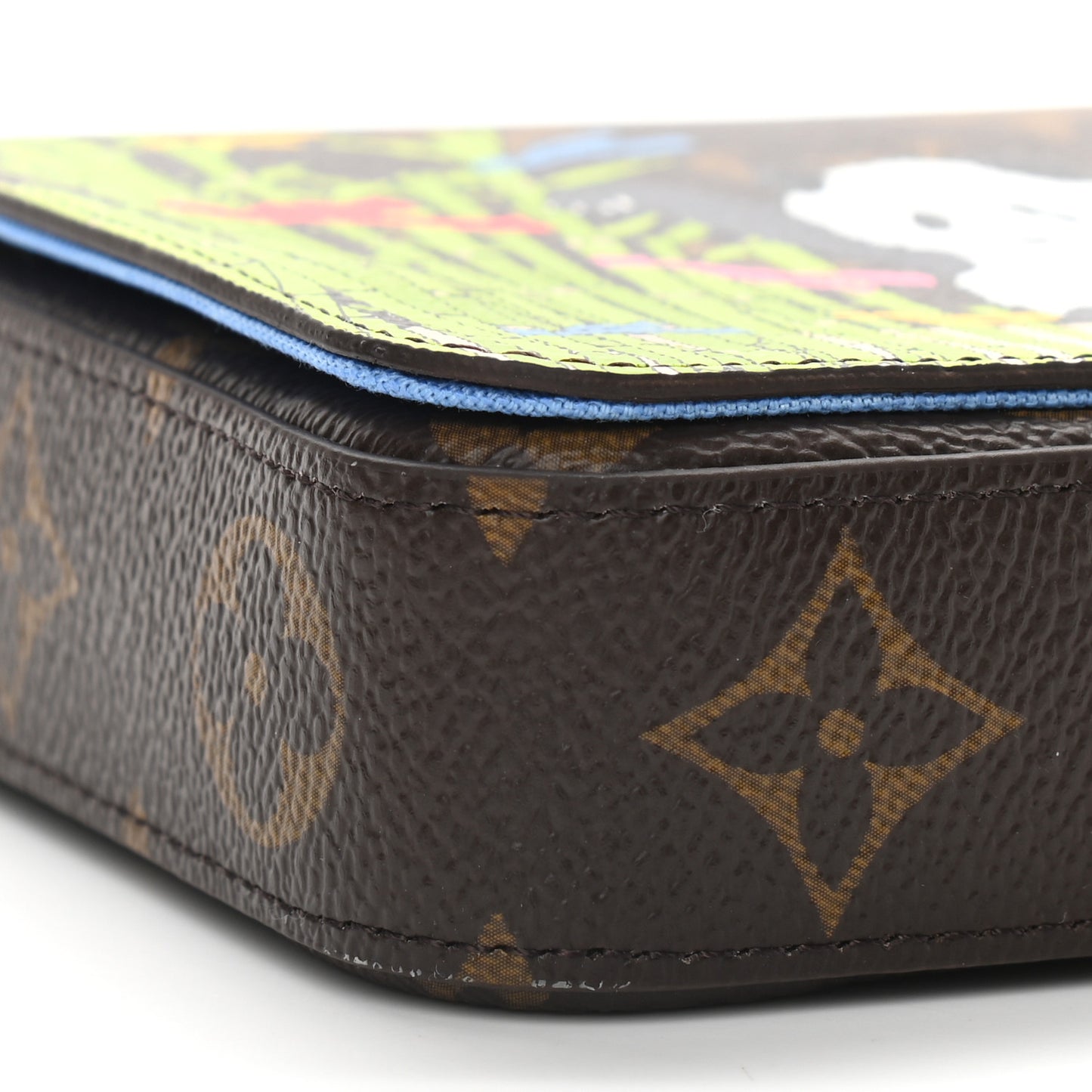 Monogram 2021 Christmas Animation China Wall Pochette Felicie Chain Wallet Myosotis Blue