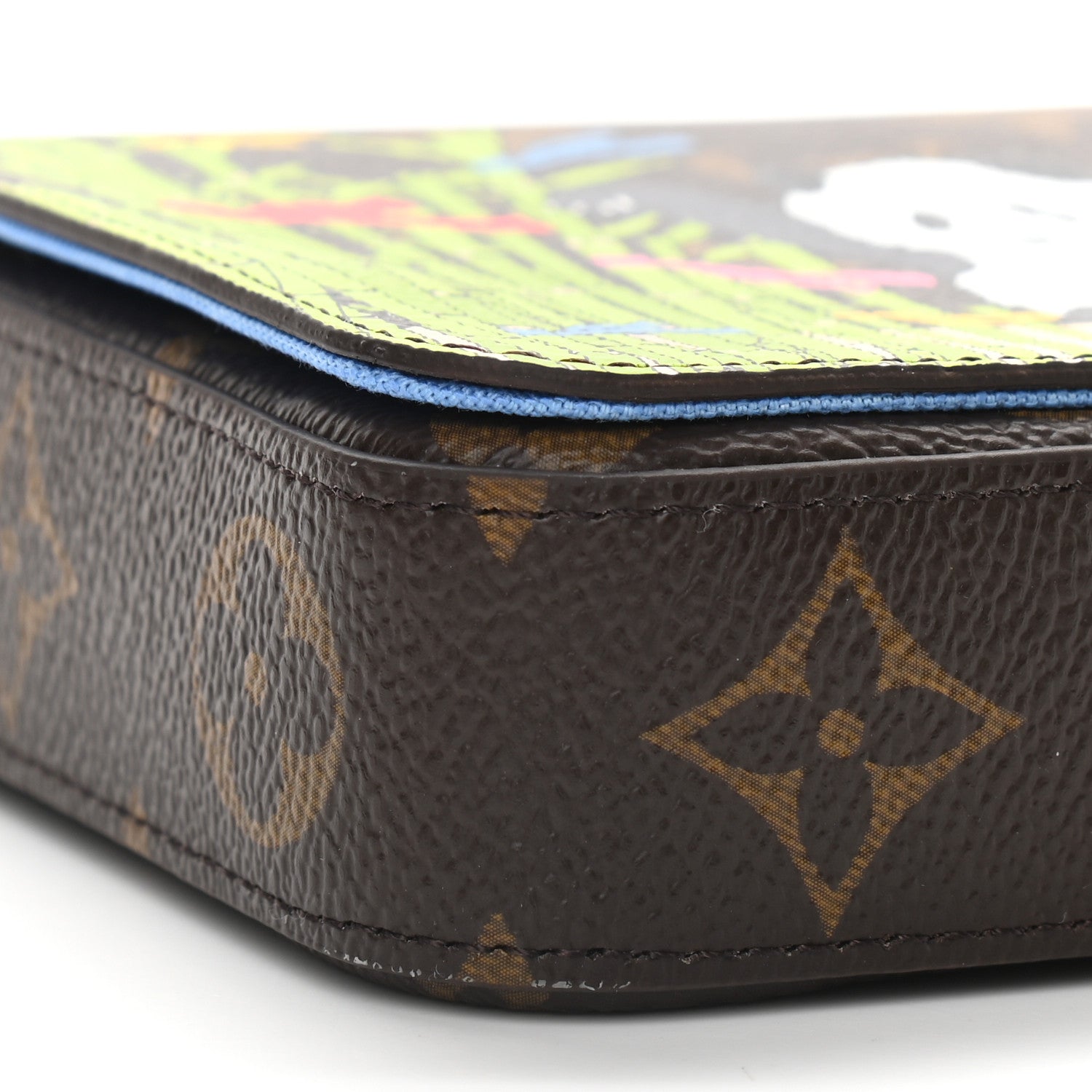 Louis Vuitton Monogram 2021 Christmas Animation China Wall Pochette Felicie Chain Wallet Myosotis Blue 7 of 8