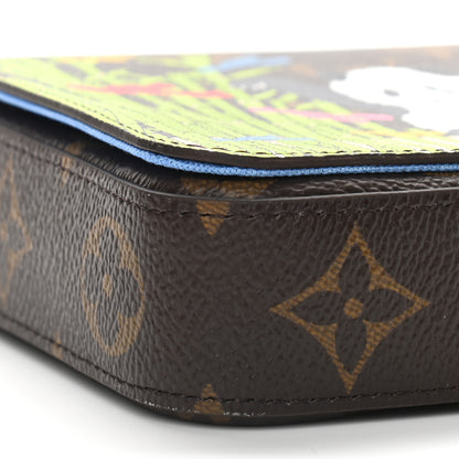 Louis Vuitton Monogram 2021 Christmas Animation China Wall Pochette Felicie Chain Wallet Myosotis Blue 7 of 8