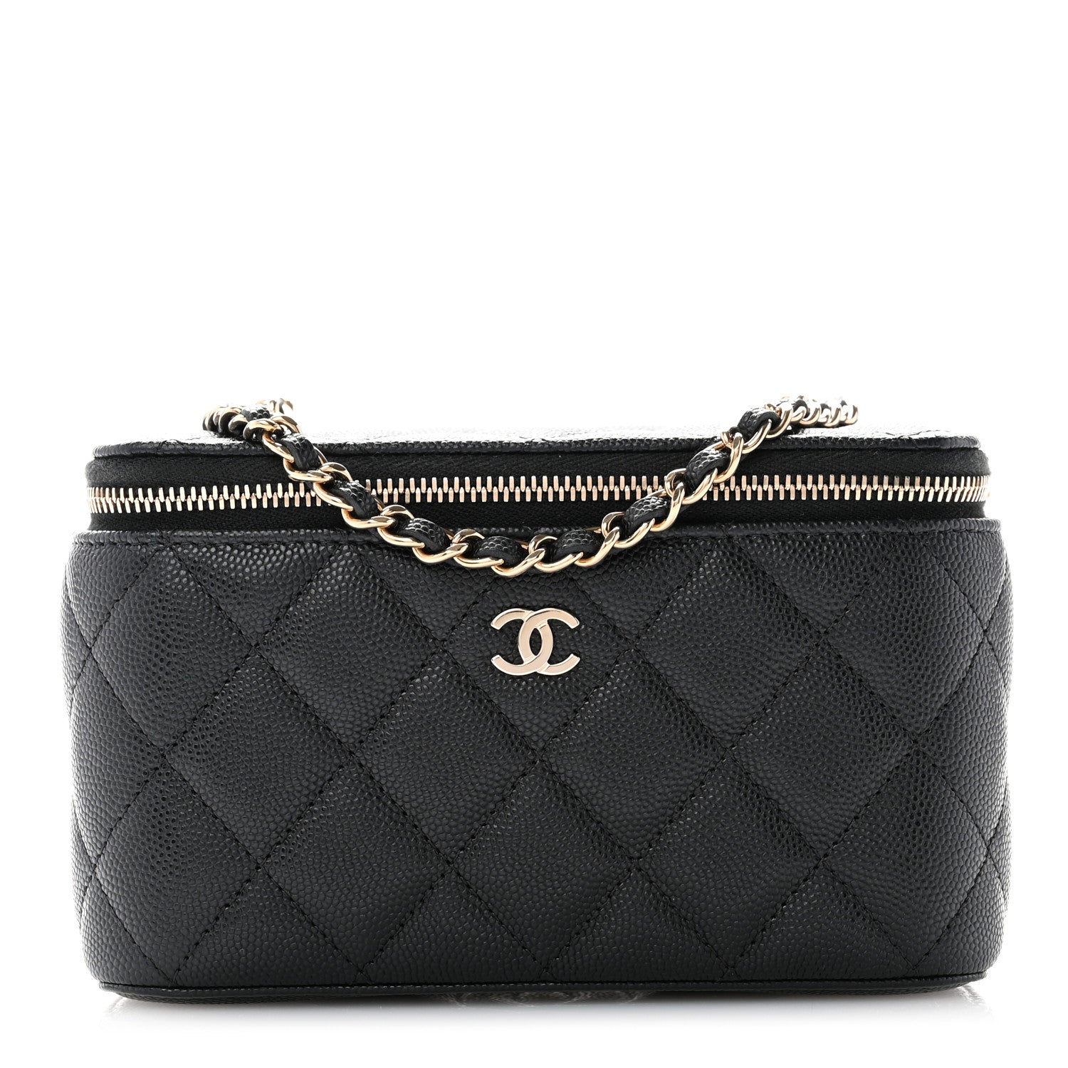 Chanel Caviar Quilted Small Vanity Case With Chain Black 1 of 10