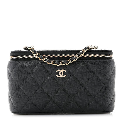 Chanel Caviar Quilted Small Vanity Case With Chain Black 1 of 10