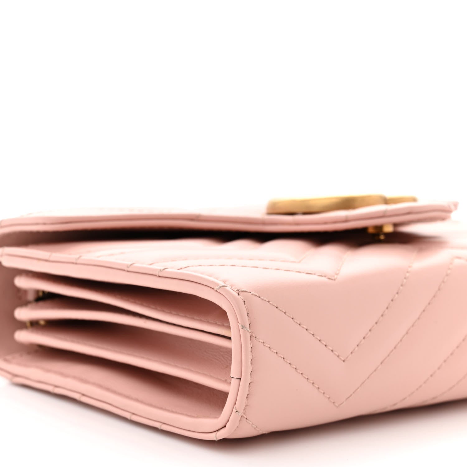 Gucci Calfskin Matelasse GG Marmont Chain Wallet Perfect Pink 9 of 13