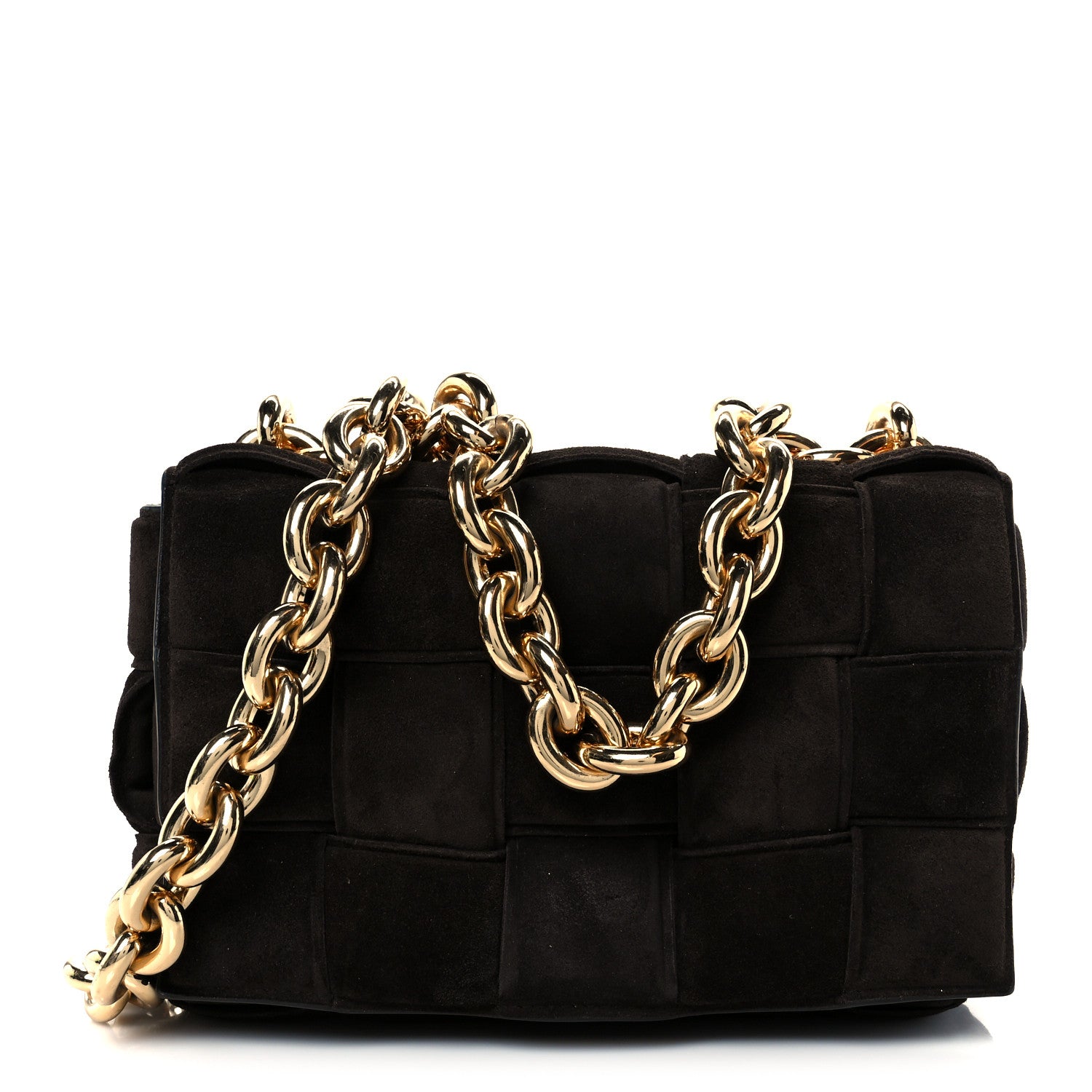 Bottega Veneta Suede Maxi Intrecciato Padded Chain Cassette