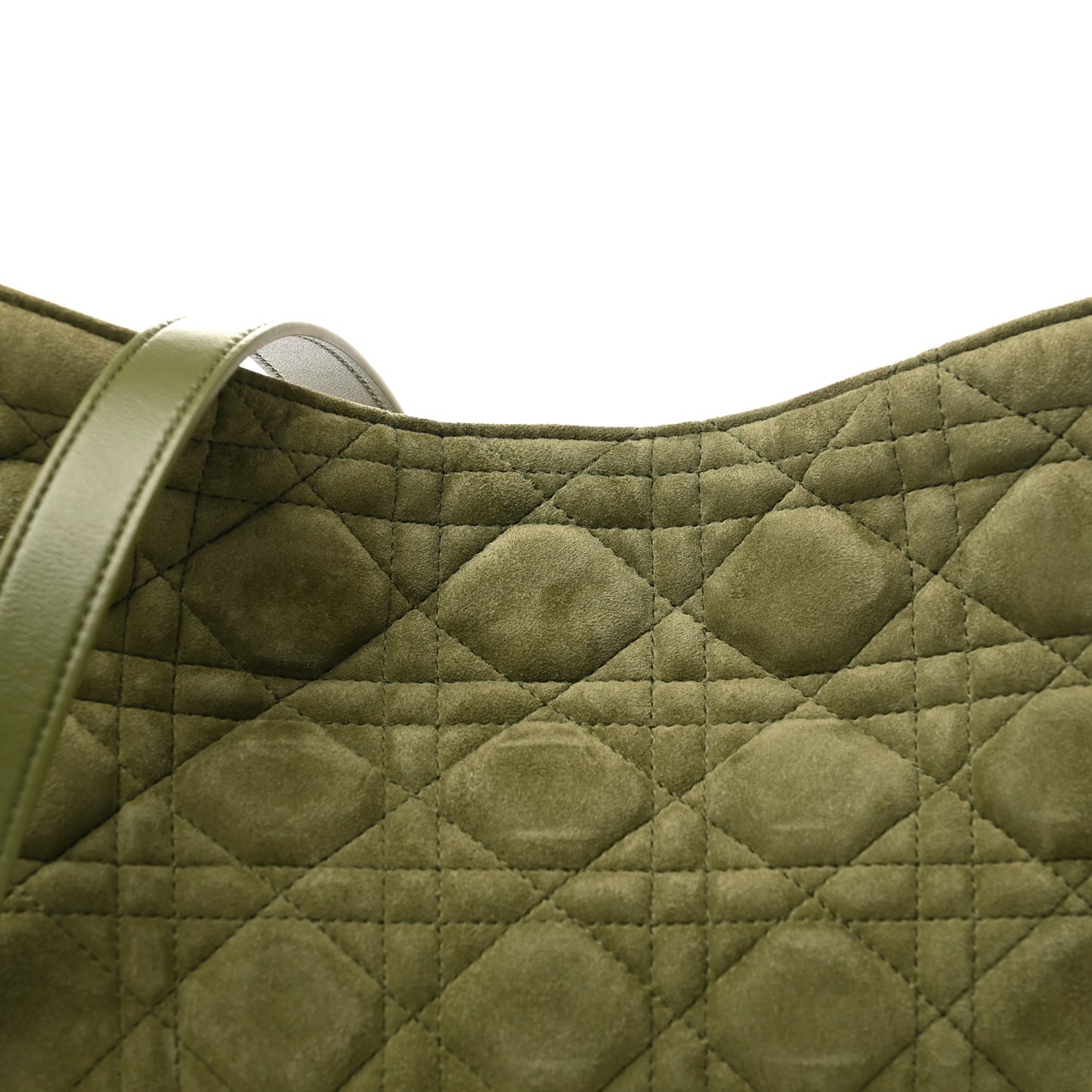 Suede Cannage Toujours Hobo Army Green