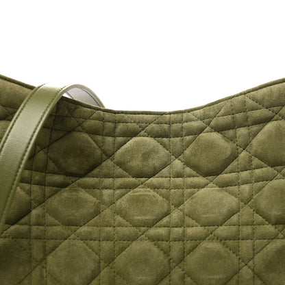 Christian Dior Suede Cannage Toujours Hobo Army Green 8 of 10
