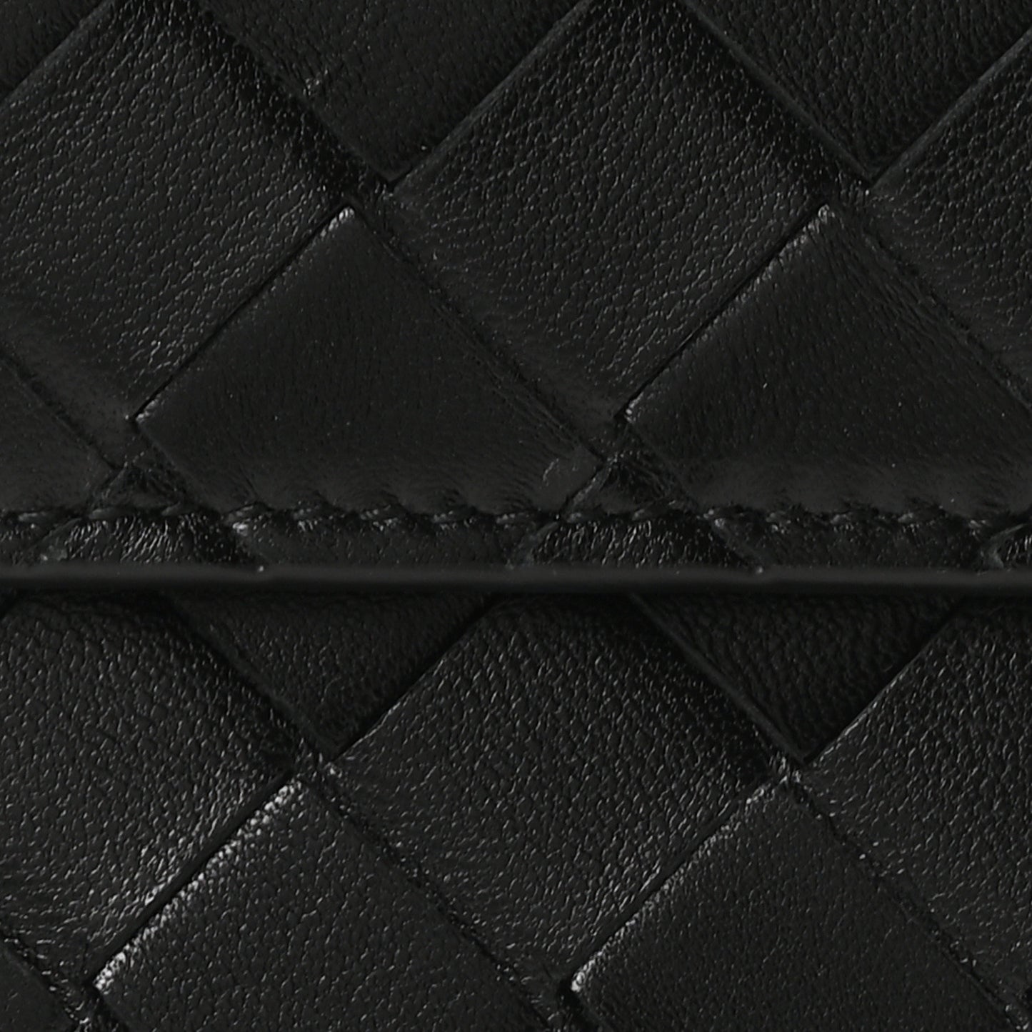 Nappa Intrecciato Long Andiamo Top Handle Clutch Black