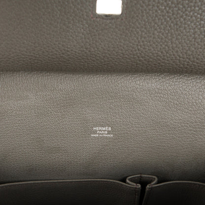 Hermes Taurillon Clemence Jypsiere 28 Vert de Gris 6 of 7