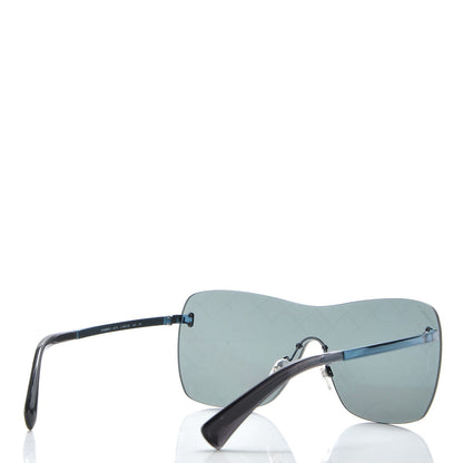 Chanel Shield Runway Sunglasses 4215 Metallic Blue 4 of 7