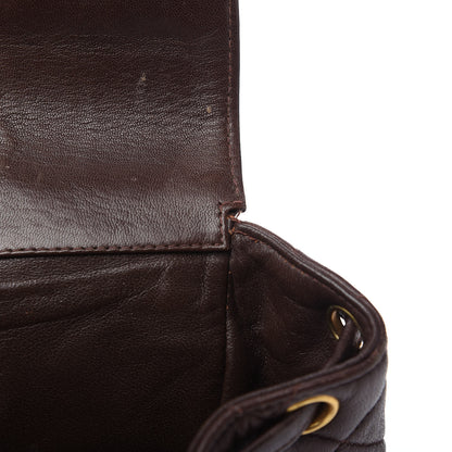 Chanel Lambskin Quilted Backpack Brown 13 of 16