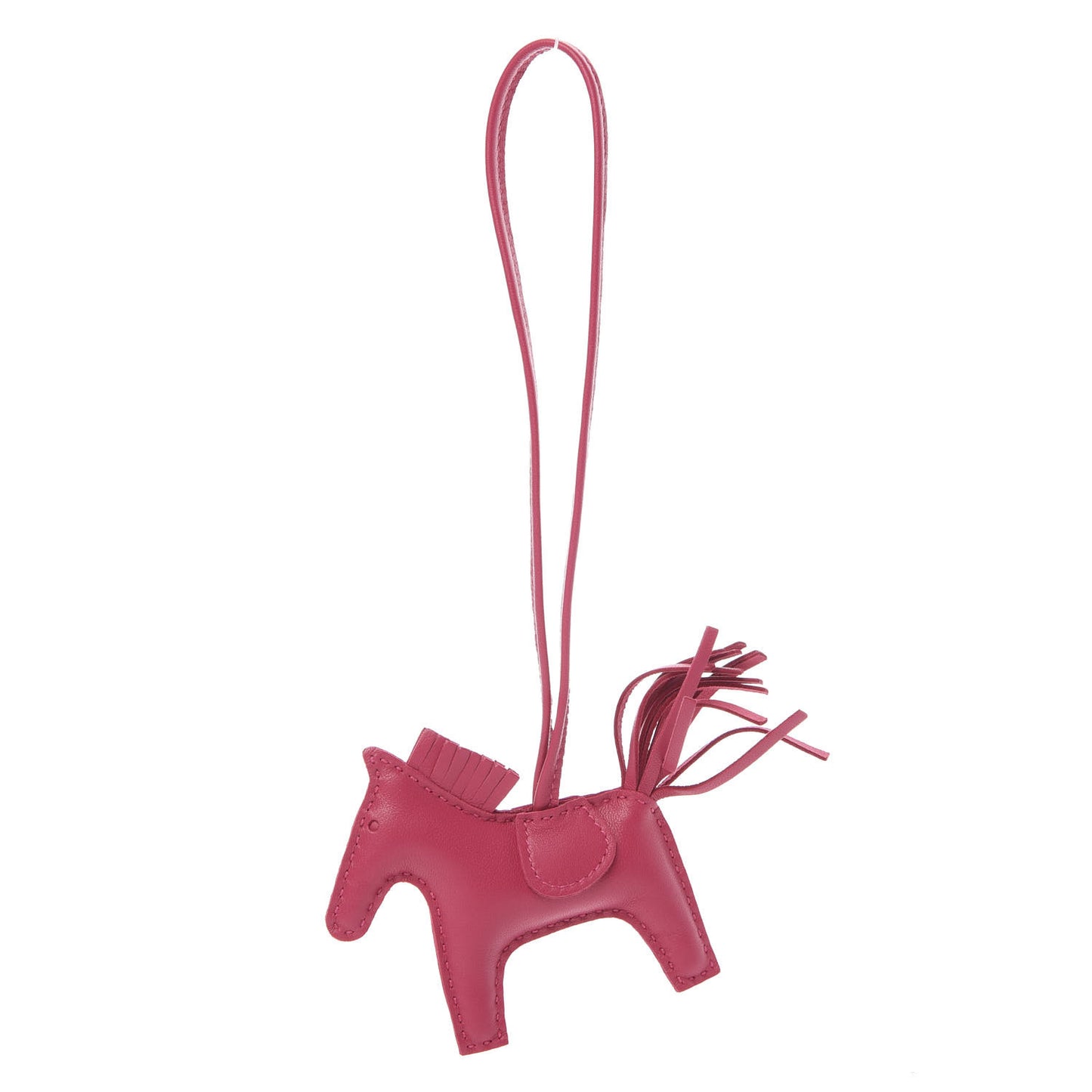 Milo Lambskin Grigri Rodeo Horse Bag Charm PM Rose Mexico