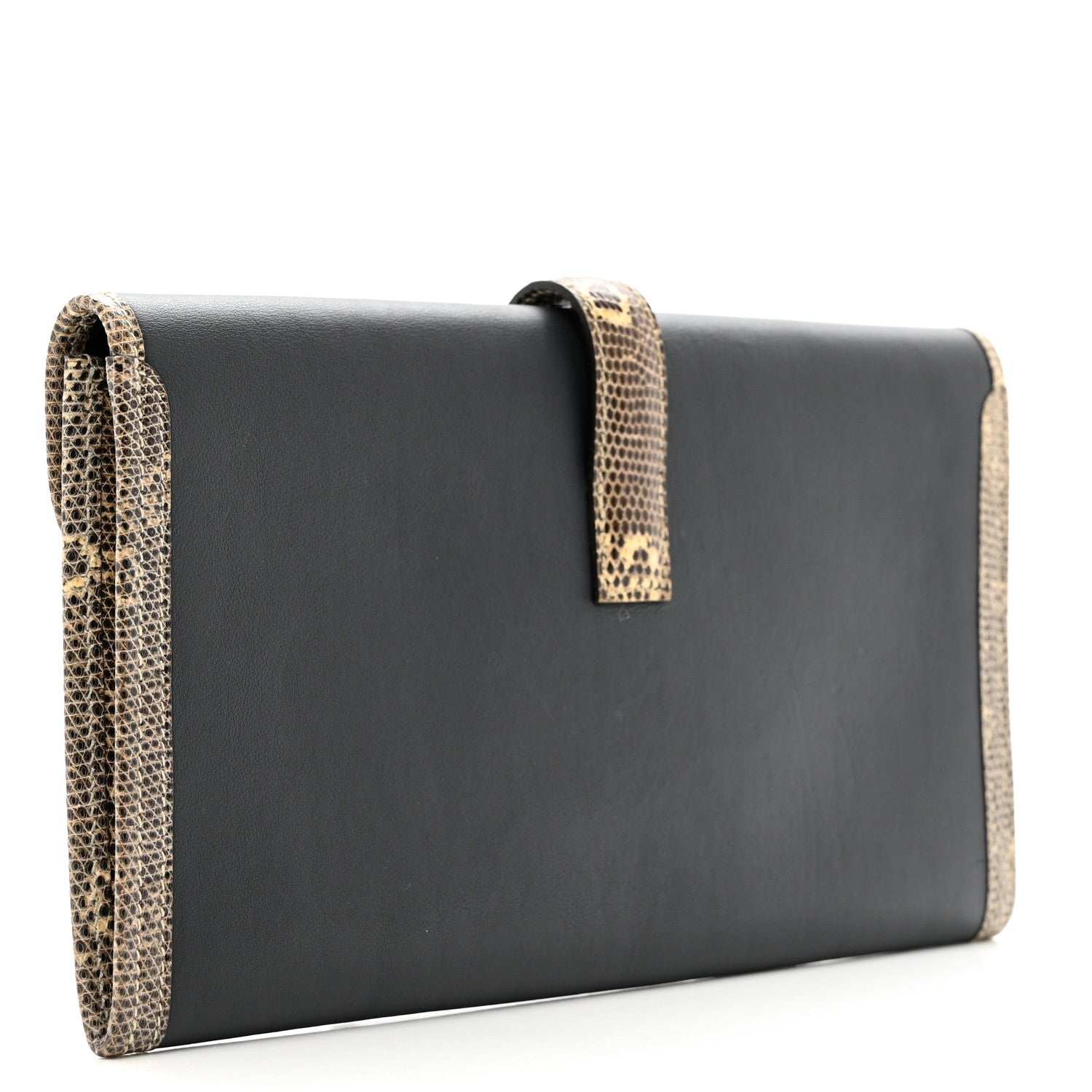 Hermes Swift Lizard Jige Elan Touch 29 Clutch Bleu Nuit Ombre 2 of 5