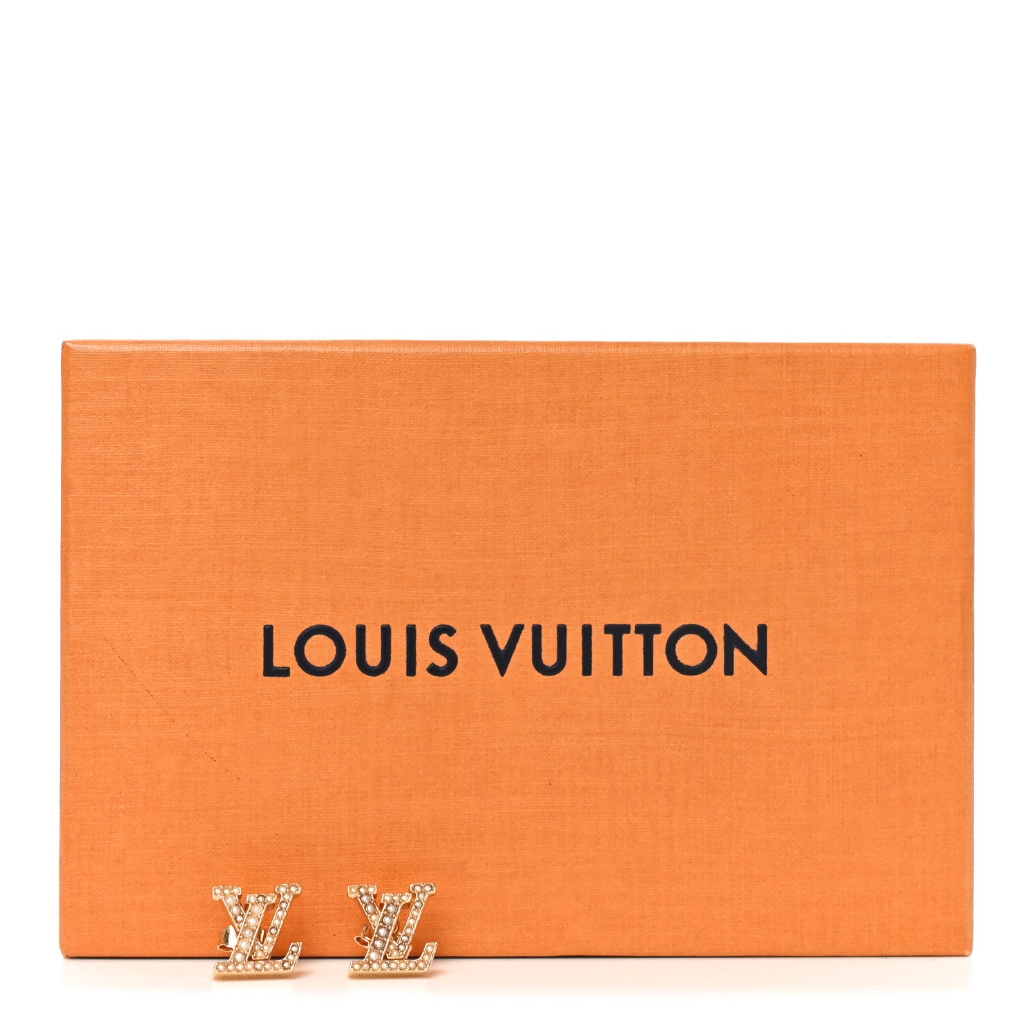 Louis Vuitton Metal Crystal LV Iconic Earrings Gold 6 of 6