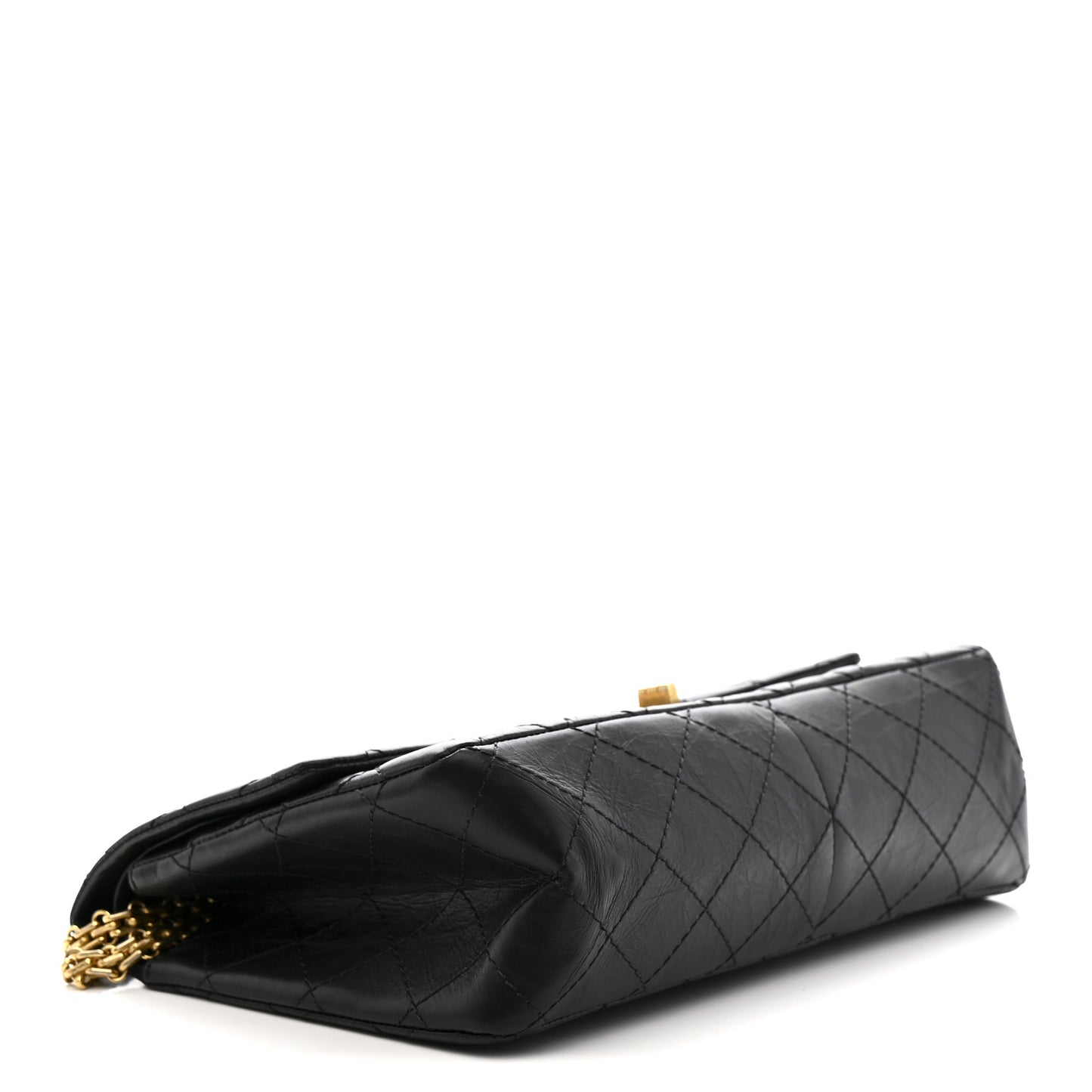 Aged Calfskin Quilted 2.55 Reissue 226 Flap Black
