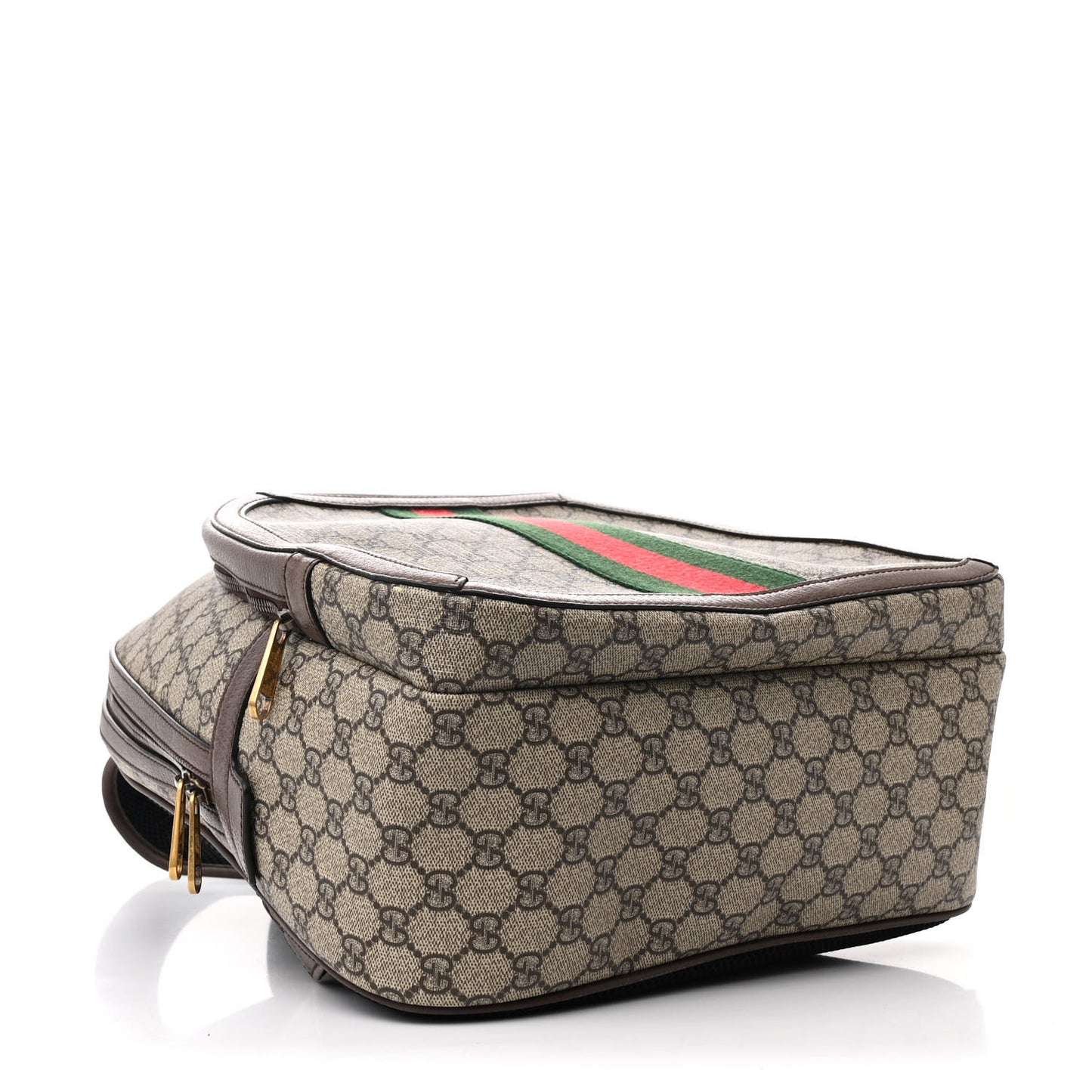 GG Supreme Monogram Medium Ophidia Day Backpack Brown