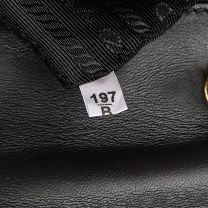 Prada Nappa Gaufre Medium Chain Flap Shoulder Bag Black 6 of 11
