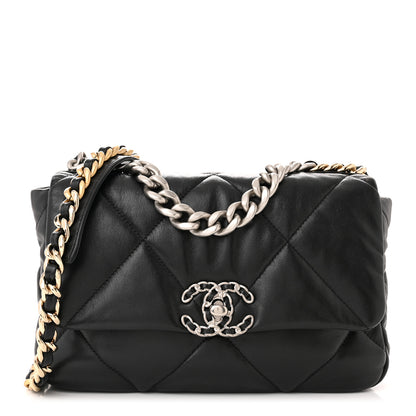 Chanel Lambskin Quilted Medium Chanel 19 Flap Black 1 of 11