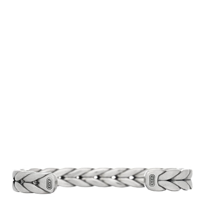 David Yurman Sterling Silver 9mm Chevron Cuff Bracelet 2 of 3