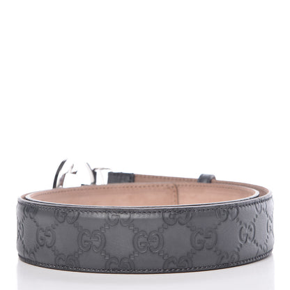 Gucci Guccissima Interlocking G Belt 95 38 Dark Grey 3 of 8