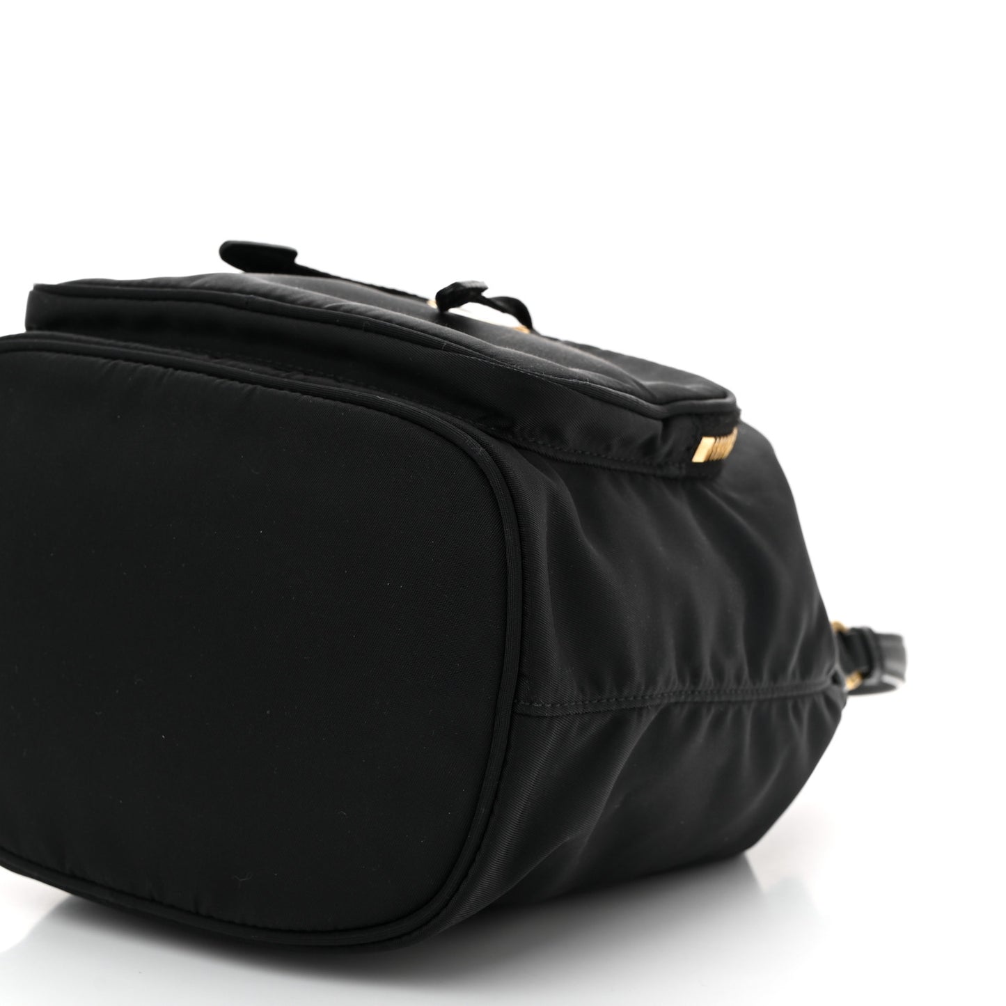 Saffiano Tessuto Nylon Mini Bucket Crossbody Bag Black