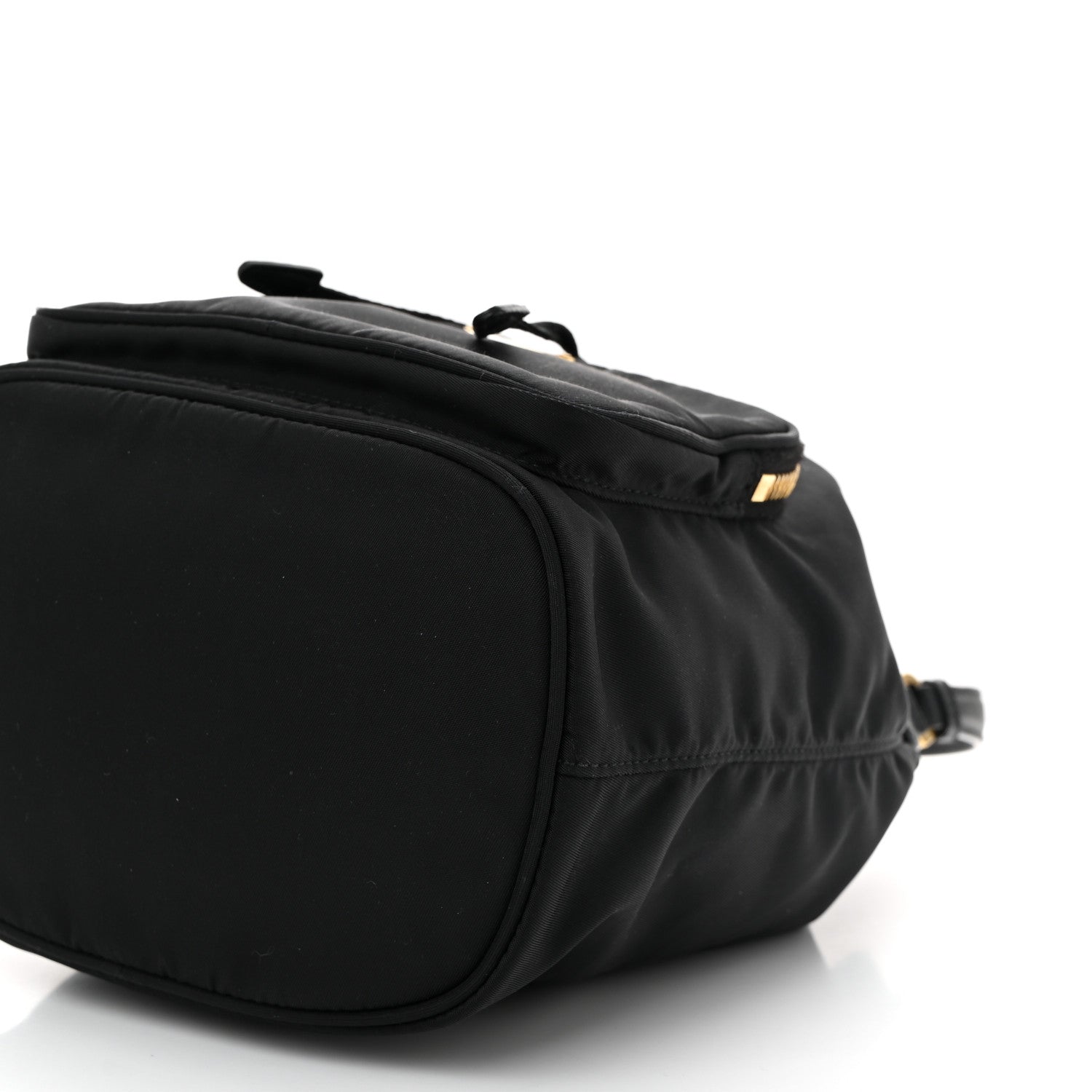 Prada Saffiano Tessuto Nylon Mini Bucket Crossbody Bag Black 11 of 11