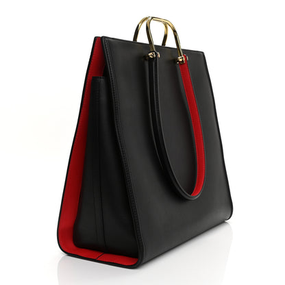 Alexander McQueen Calfskin The Tall Story Shoulder Bag Black Red 4 of 14