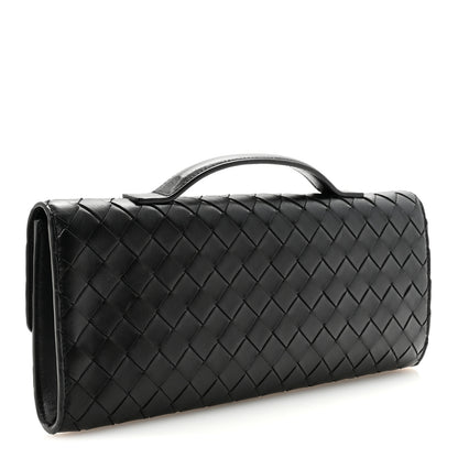 Bottega Veneta Nappa Intrecciato Long Andiamo Top Handle Clutch Black 3 of 6