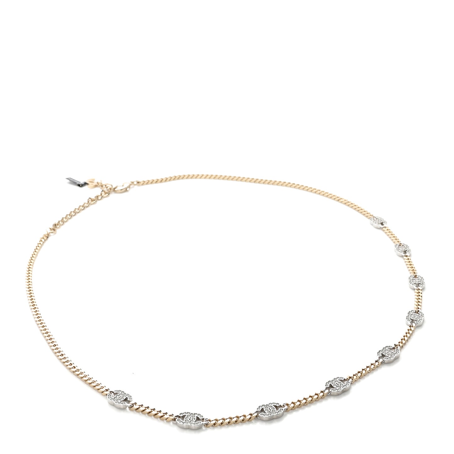 Crystal CC Chain Links Belt 80 Gold Silver