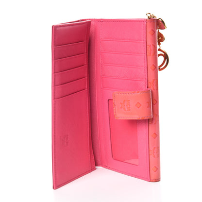 MCM Patent Continental Flap Wallet Pink 5 of 9