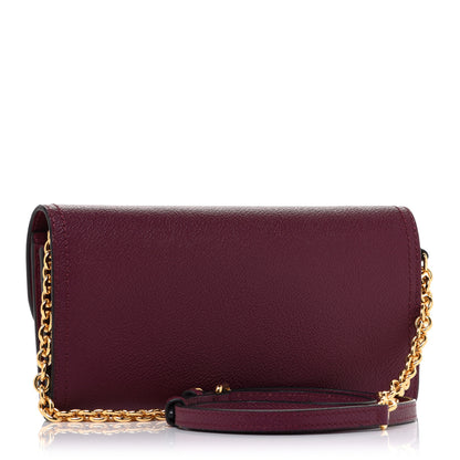 Burberry Grainy Calfskin Henley Wallet On Chain Burgundy 3 of 11