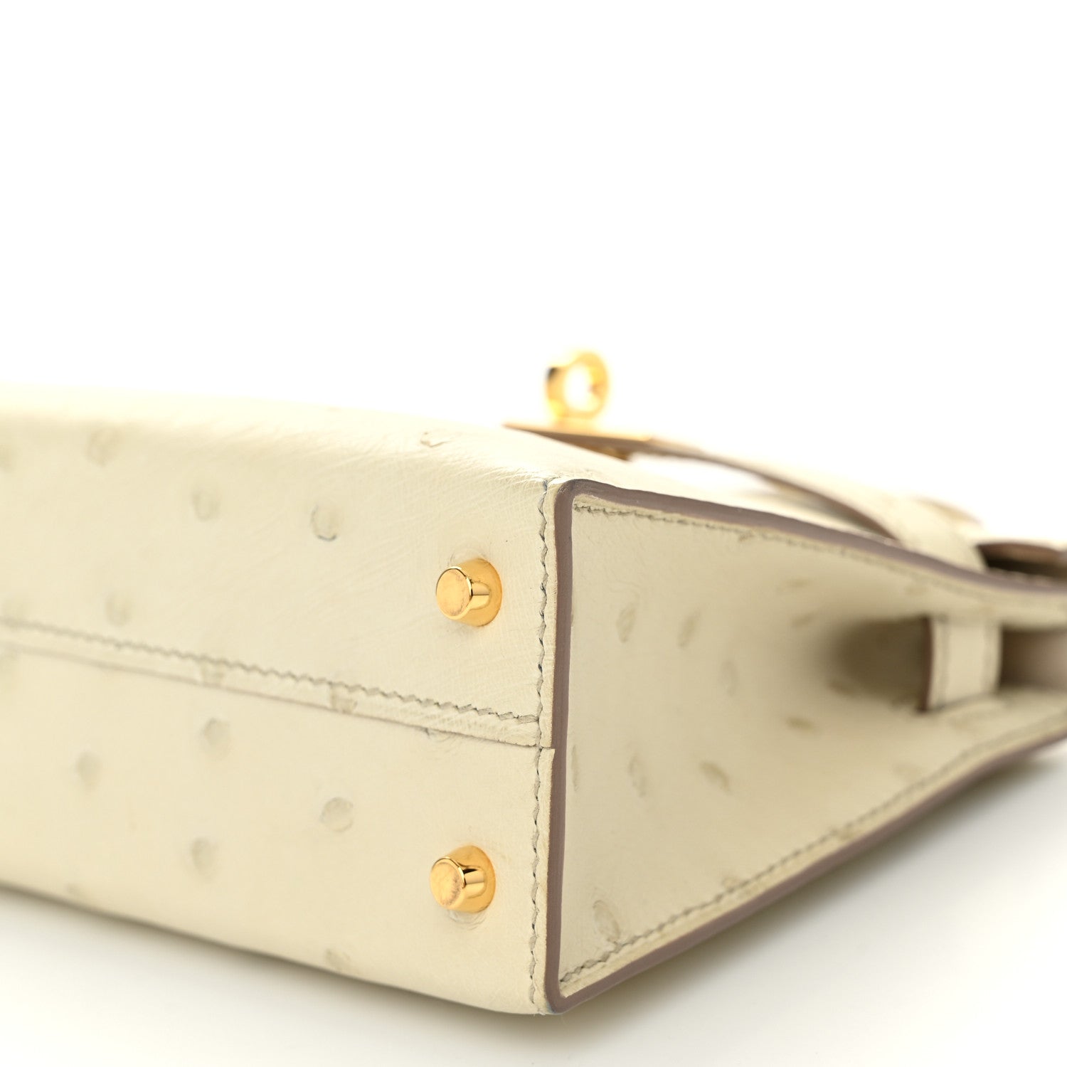 Hermes Ostrich Kelly Sellier Mini 20 Beton 10 of 11