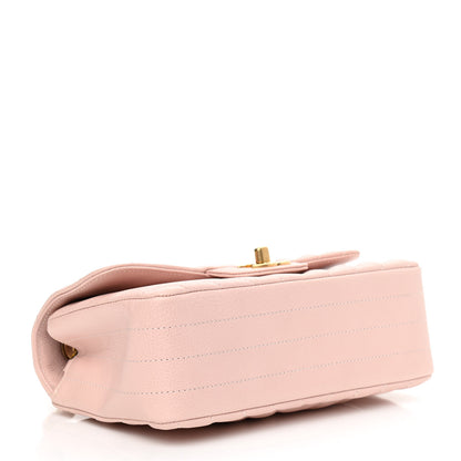 Chanel Calfskin Chevron Quilted Mini Rectangular Flap Light Pink 4 of 9