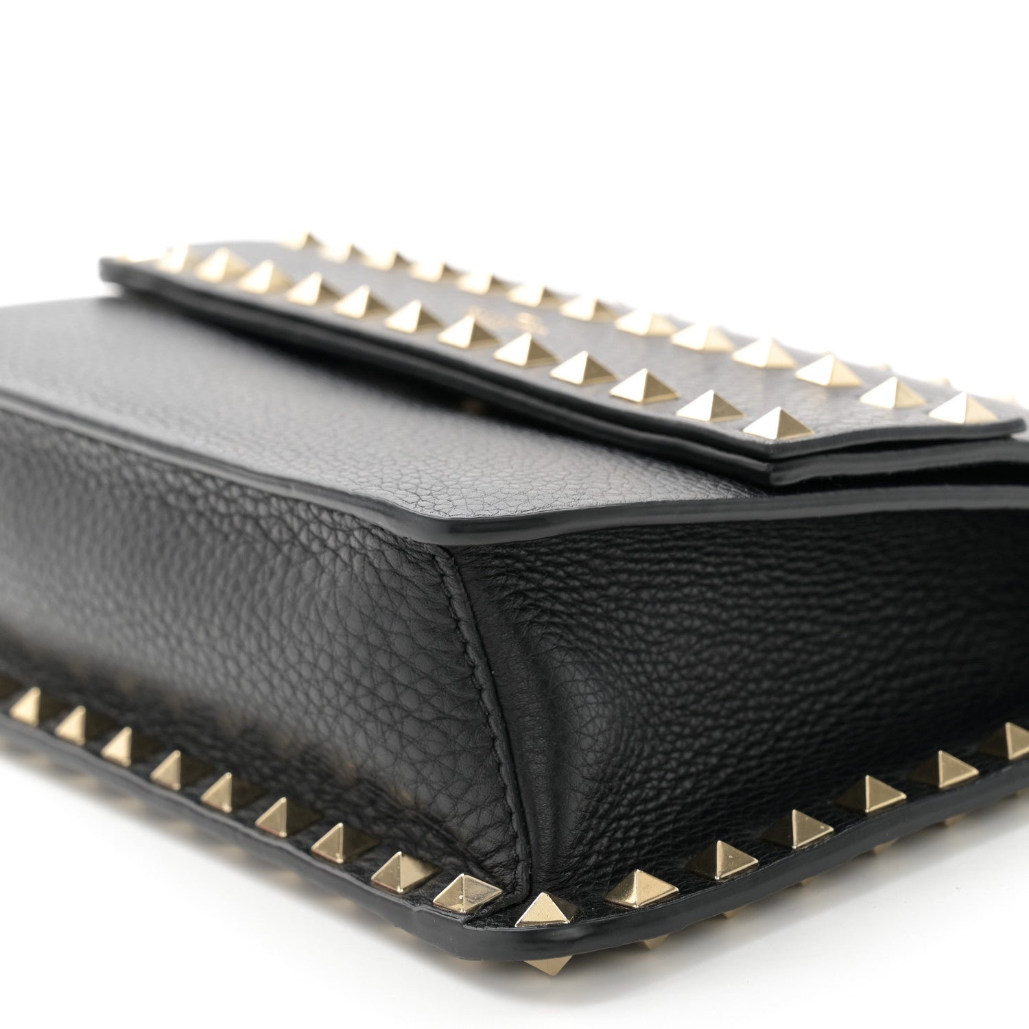Valentino Garavani Vitello Rockstud Side Slip Crossbody Black 9 of 13