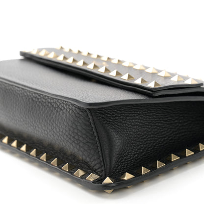 Valentino Garavani Vitello Rockstud Side Slip Crossbody Black 9 of 13