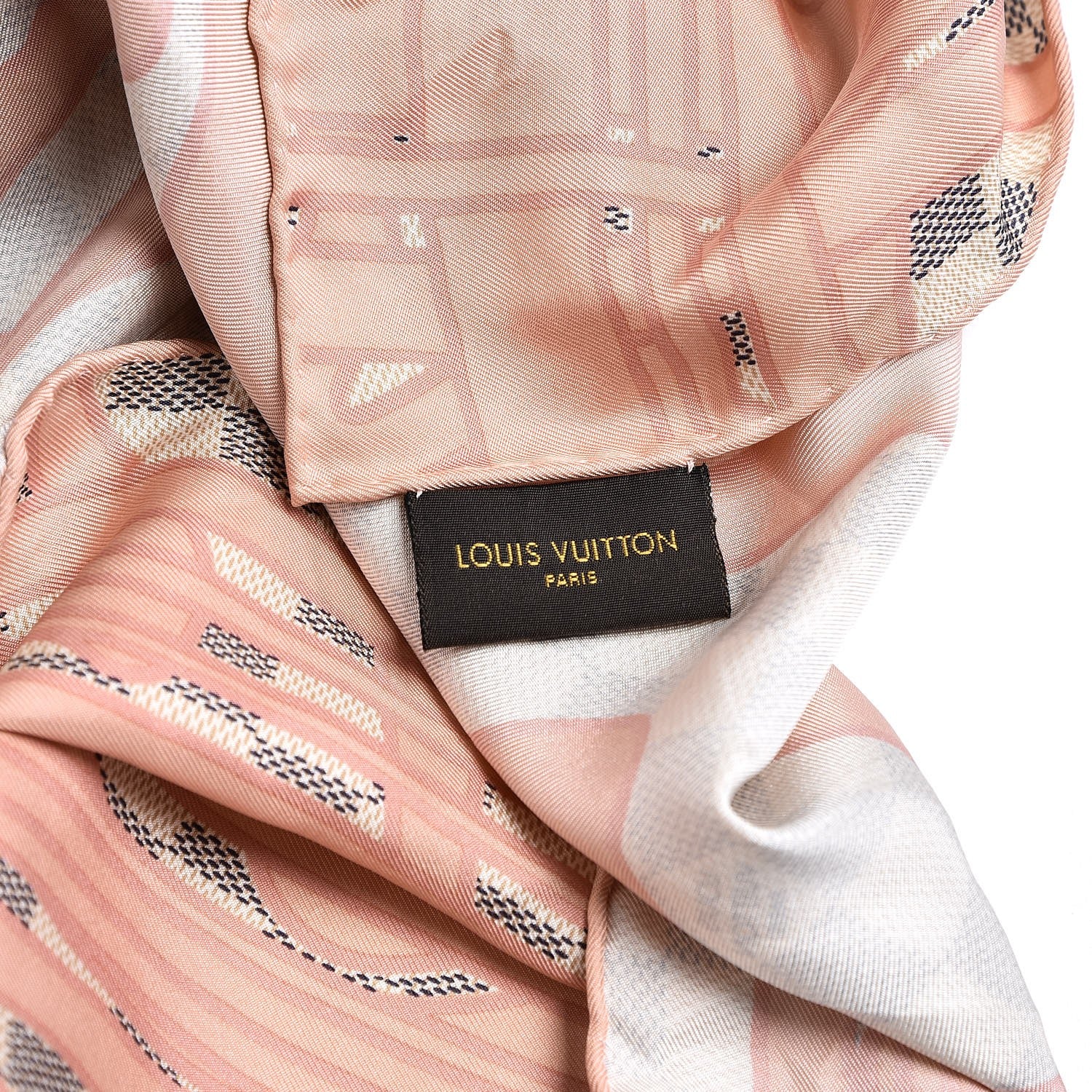 Louis Vuitton Silk Damier Azur Tahitienne Square Scarf 3 of 4
