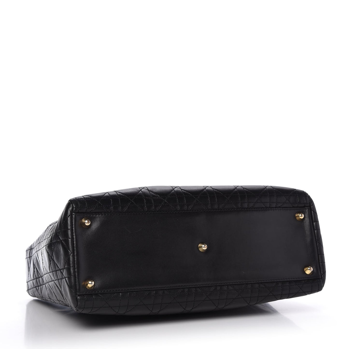 Lambskin Cannage Large Lady Dior Black