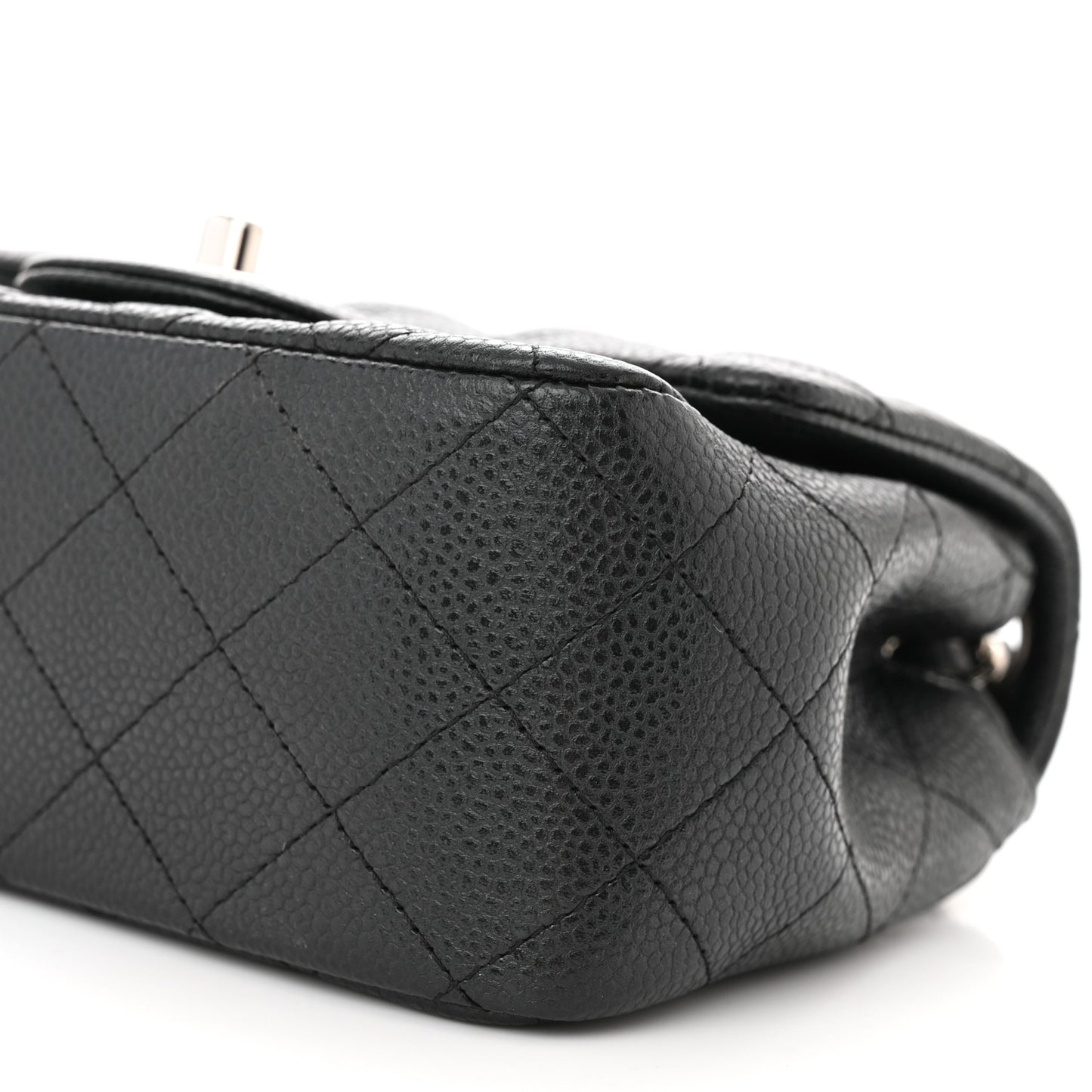 Caviar Quilted Mini Square Flap Black