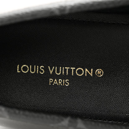 Louis Vuitton Calfskin Monogram Eclipse Mens Major Loafers 8 Black 7 of 9