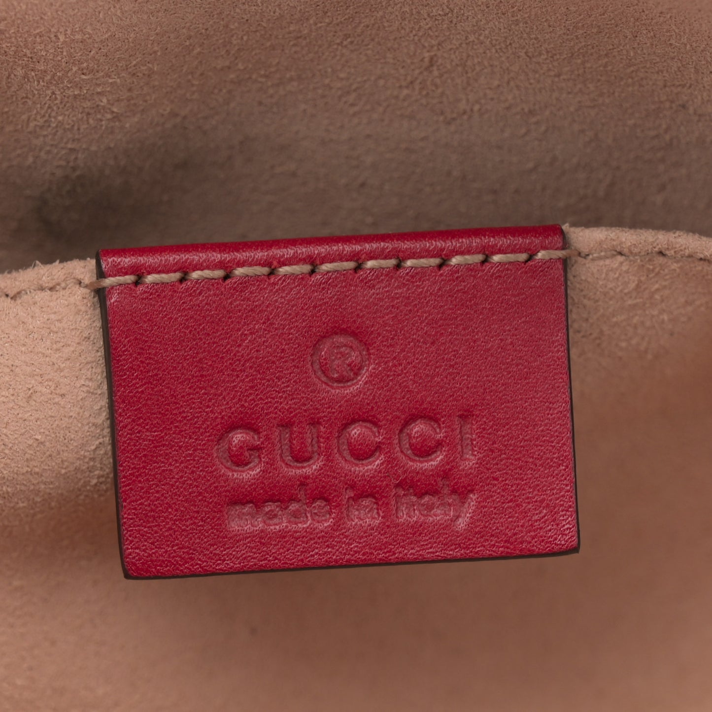 Calfskin Matelasse GG Marmont Belt Bag 95 38 Hibiscus Red