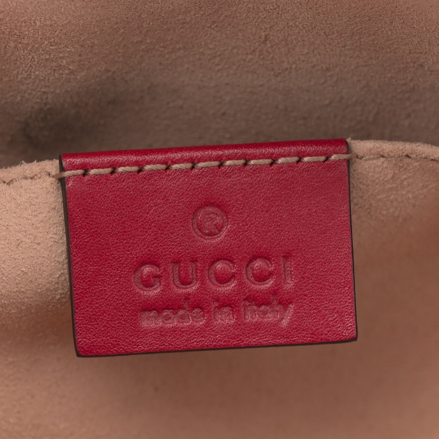 Gucci Calfskin Matelasse GG Marmont Belt Bag 95 38 Hibiscus Red 6 of 11