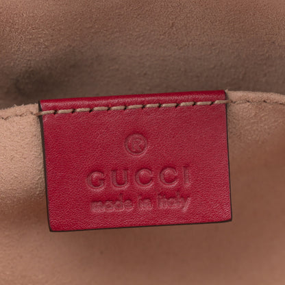 Gucci Calfskin Matelasse GG Marmont Belt Bag 95 38 Hibiscus Red 6 of 11