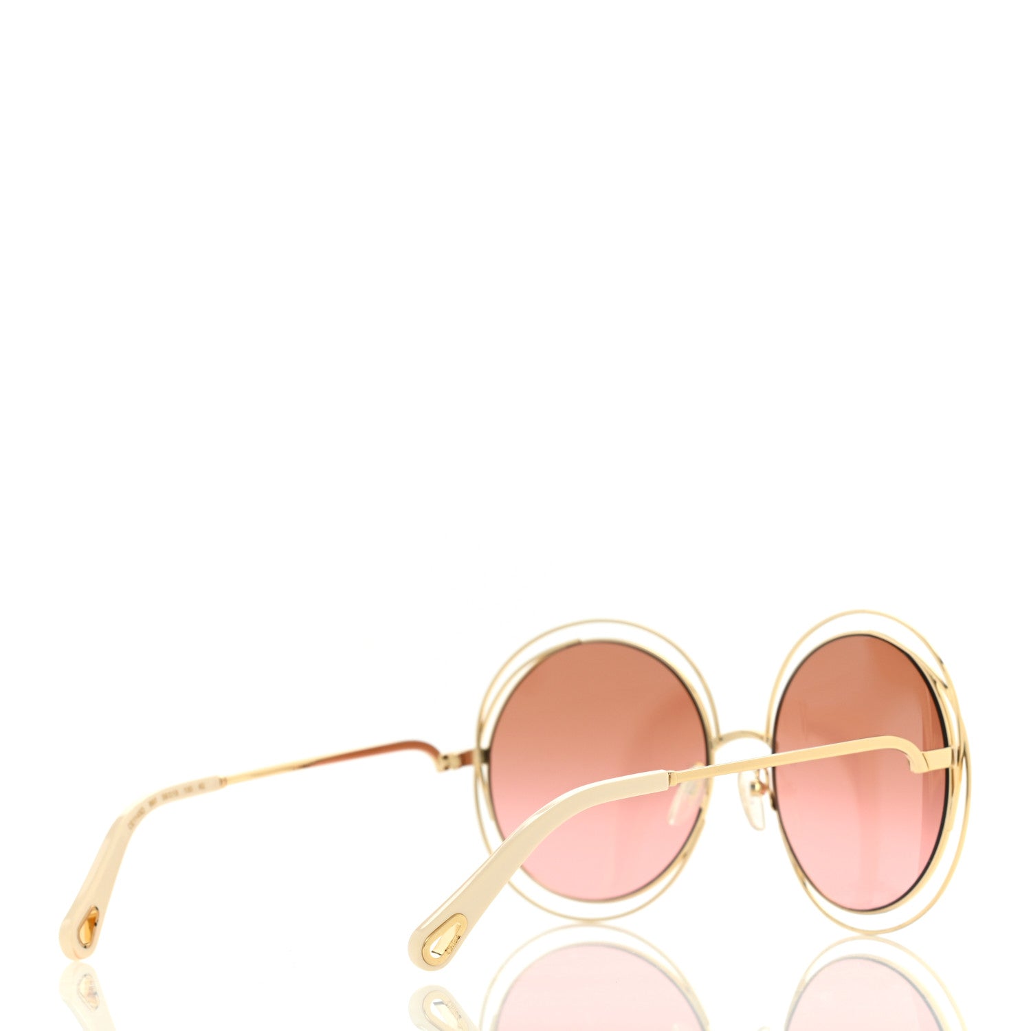 Chloe Oversized Round Carlina Oversized Round Sunglasses CE114SD Gold Pink 4 of 7
