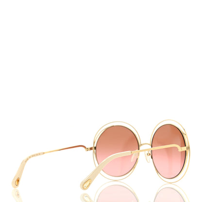 Chloe Oversized Round Carlina Oversized Round Sunglasses CE114SD Gold Pink 4 of 7