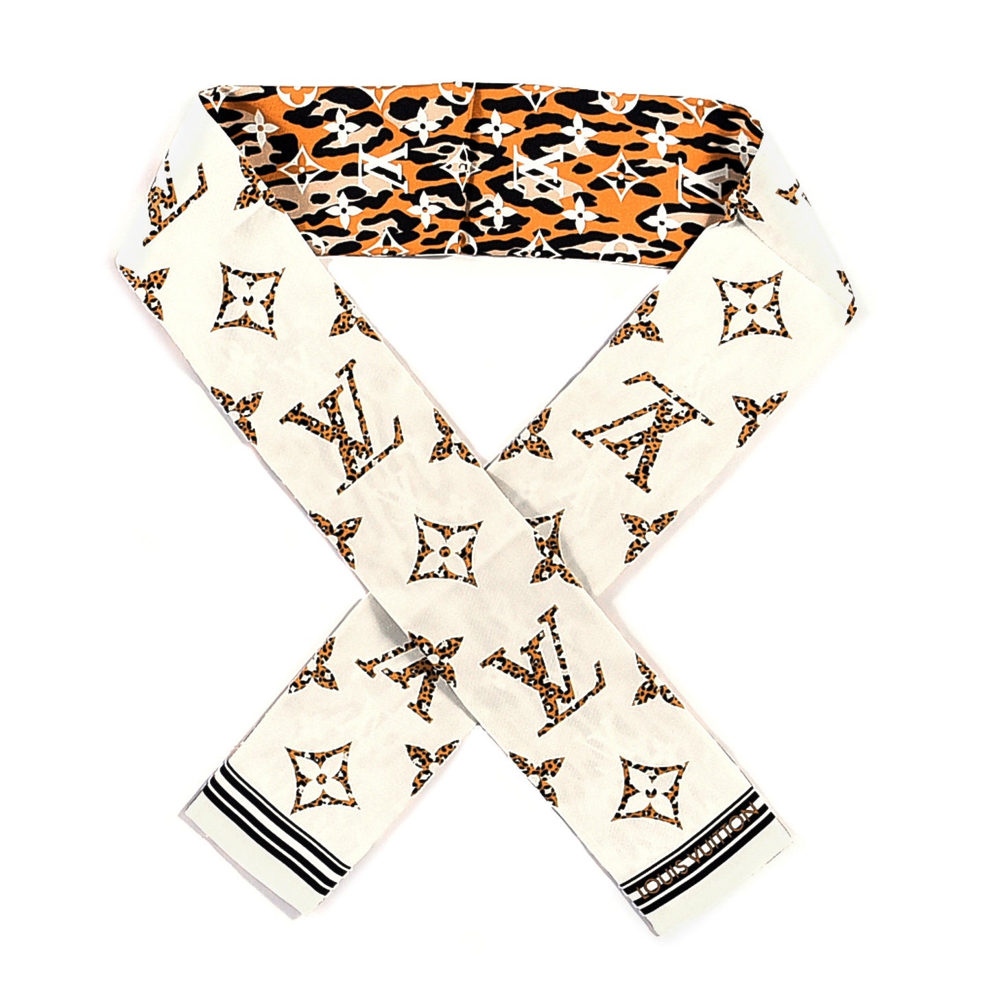 Silk Monogram Giant Jungle Bandeau Ivory