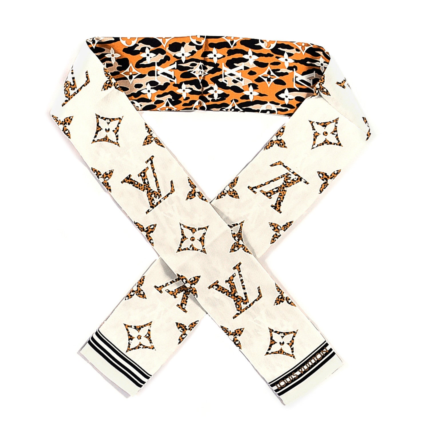 Louis Vuitton Silk Monogram Giant Jungle Bandeau Ivory 1 of 3