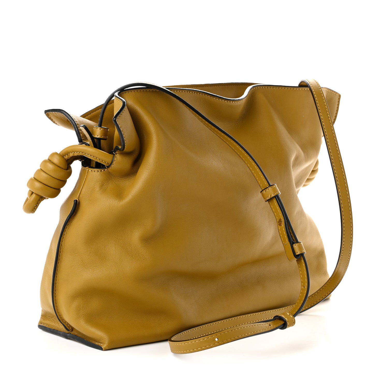 Nappa Medium Flamenco Knot Bag Ochre