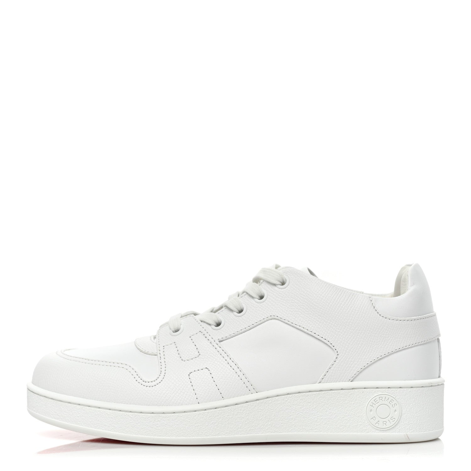 Hermes Epsom Calfskin Womens Free Sneakers 38.5 White 1 of 9